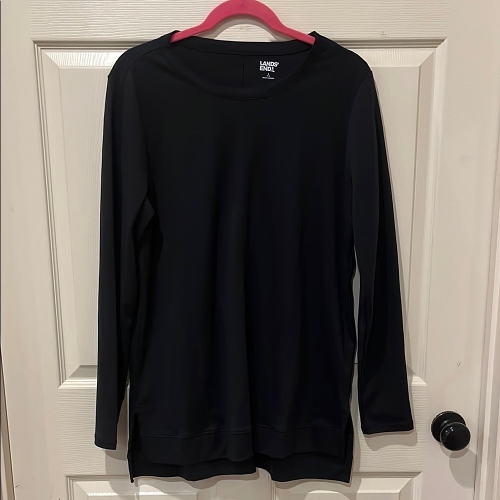 Land’s End black tee, large 🔵